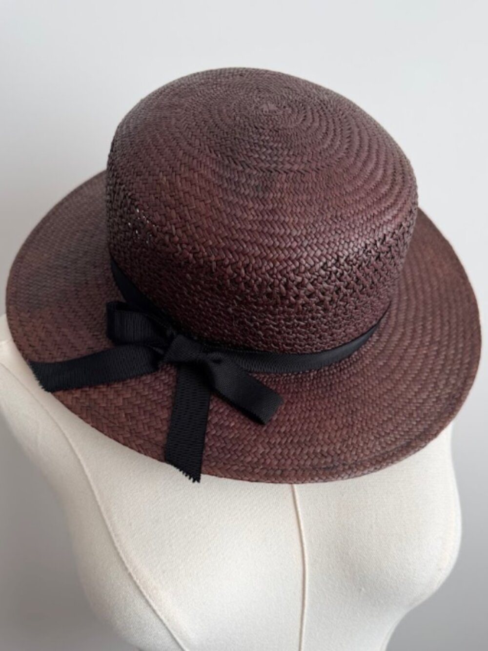 Goorin Bros Genuine Panama Straw Boater Hat Size (M) Made in USA
